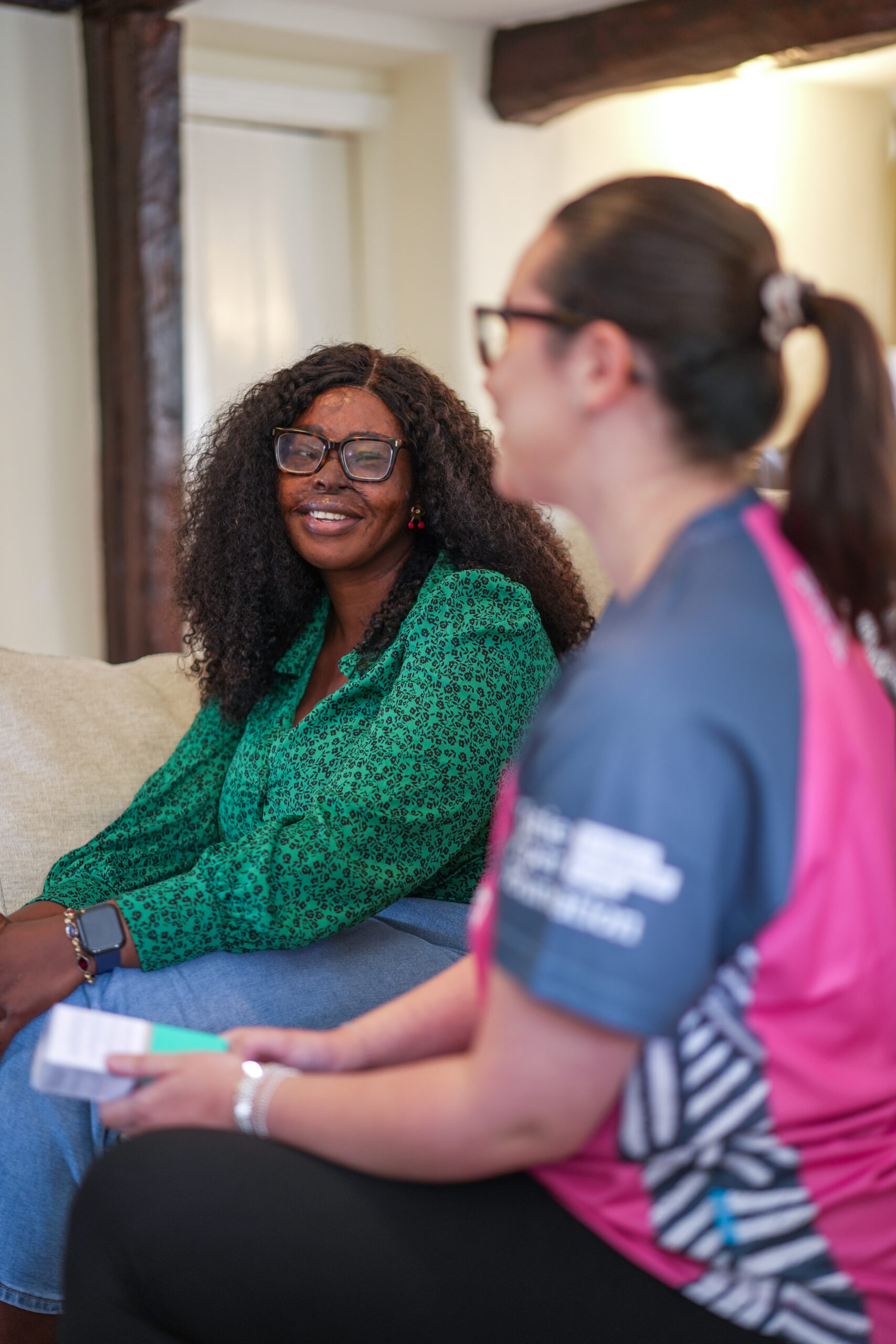 KPF staff member and Judith burn survivor at our residential rehabilitation centre