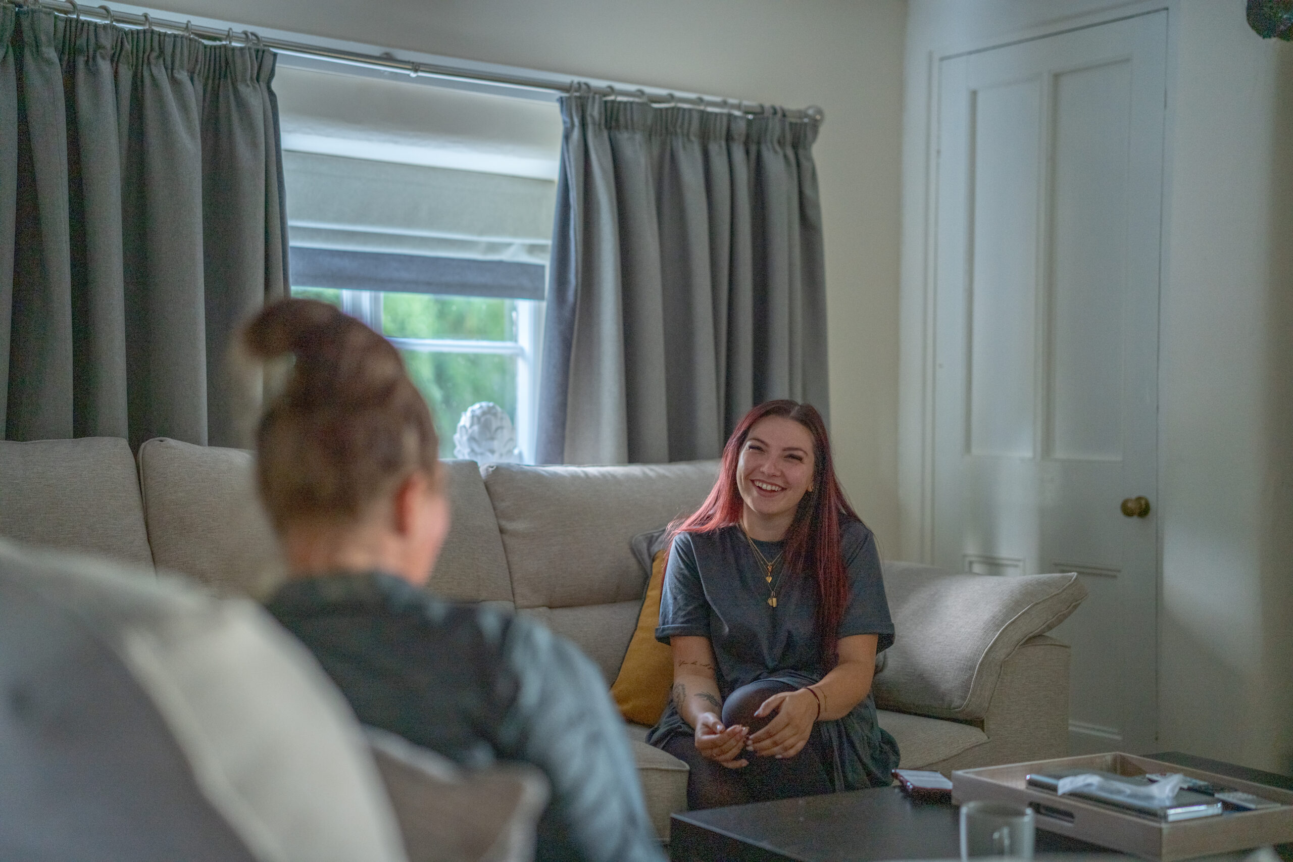 KPF Staff member Hollie and burns survivor Bec during reflections at our rehabilitation centre